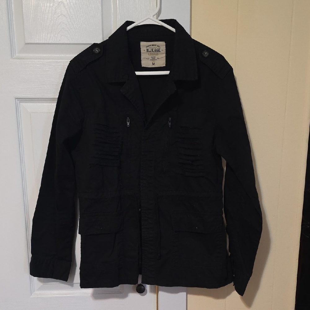 Black Military-Style Field Jacket - Heritage Supply Co.